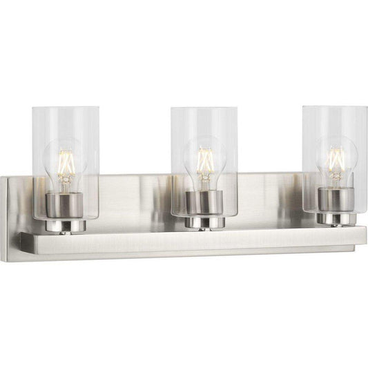 Progress Lighting Goodwin 60W 3-Light Medium E-26 Vanity Fixture in Brushed Nickel