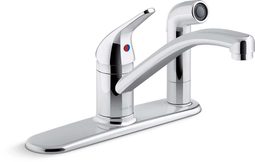 KOHLER Jolt™ Single Handle Kitchen Faucet in Polished Chrome