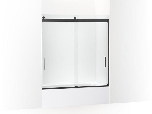 KOHLER Levity® 61-9/16 x 59-5/8 in. Frameless Sliding Shower Door in Matte Black