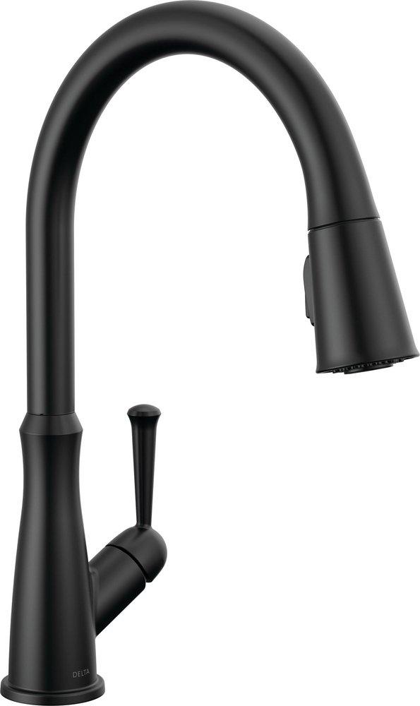 Delta Faucet Westville Single Handle Pull Down Kitchen Faucet in Matte Black