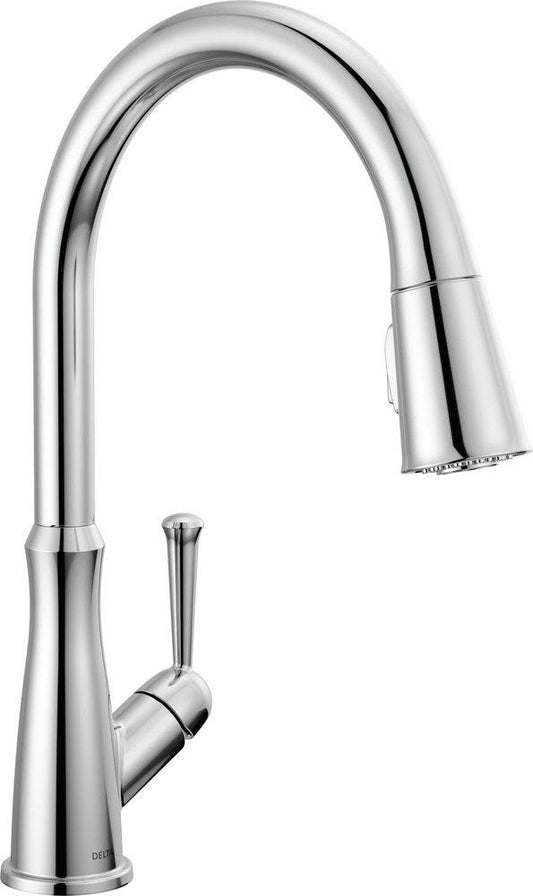 Delta Faucet Westville® Single Handle Pull Down Sprayer Kitchen Faucet in Chrome