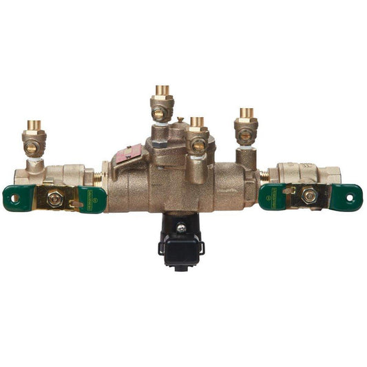 Watts Series LF009 3/4 in. Cast Copper Silicon Alloy FPT Reduced Pressure Zone Assembly with Quarter Turn Shutoff Valves and Flood Sensor