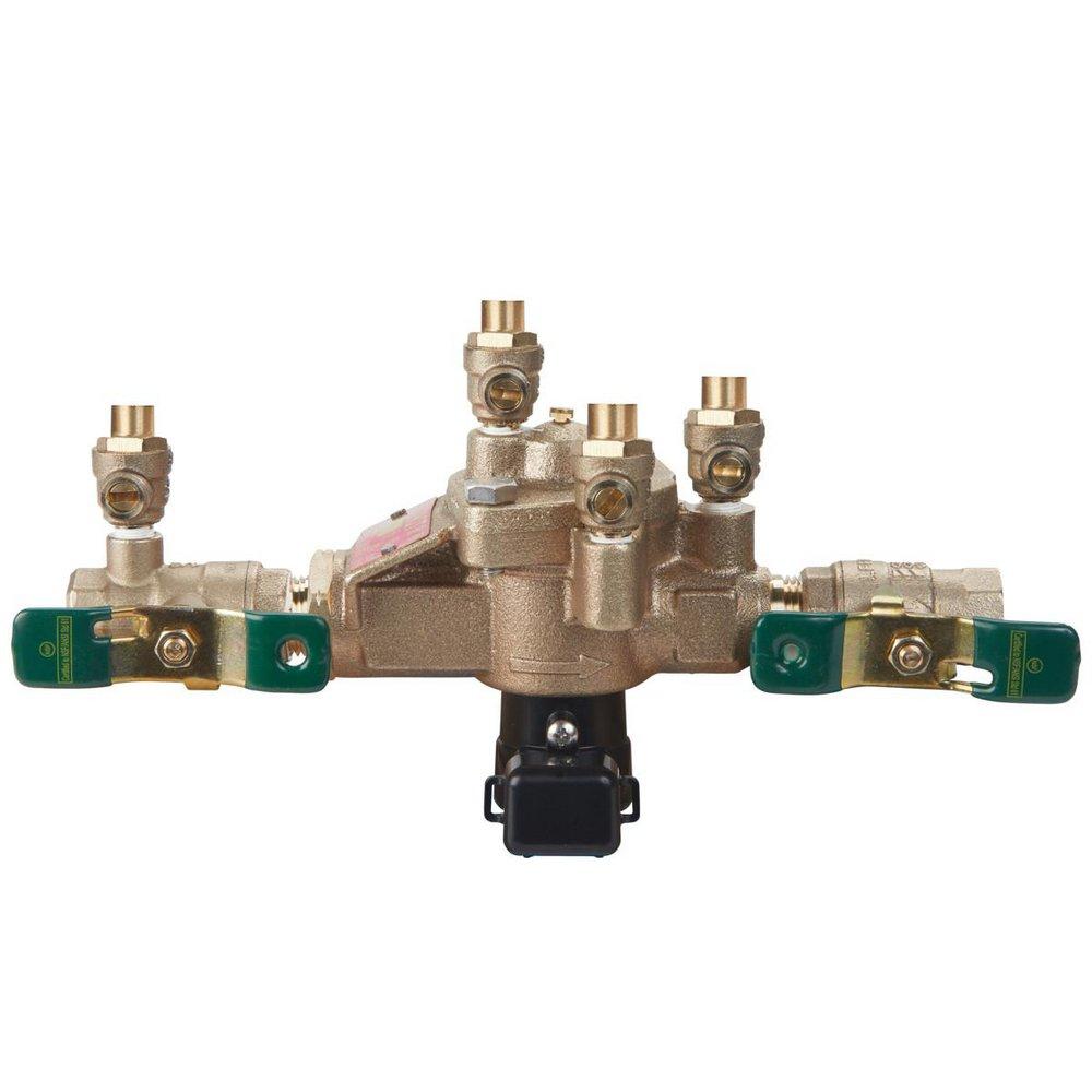 Watts Series LF009 1/2 in. Cast Copper Silicon Alloy FPT Reduced Pressure Zone Assembly with Quarter Turn Shutoff Valves and Flood Sensor