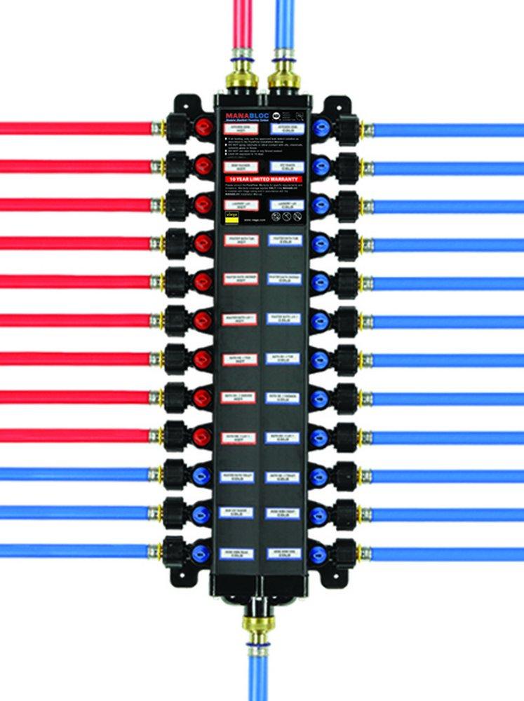 Viega Model V5040.6 160 psi Plastic NPSM 1 x 5/8 in. Valve Manifold