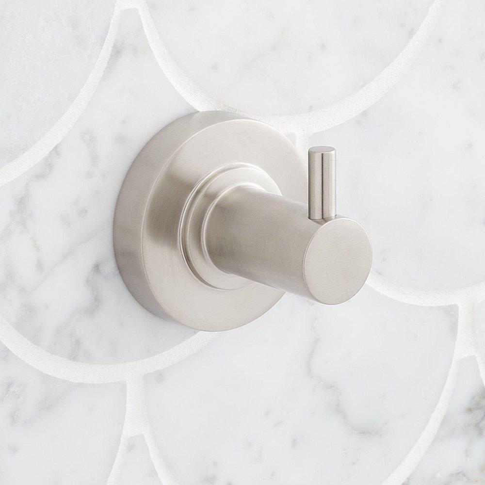 Signature Hardware Lexia Robe Hook in Brushed Nickel