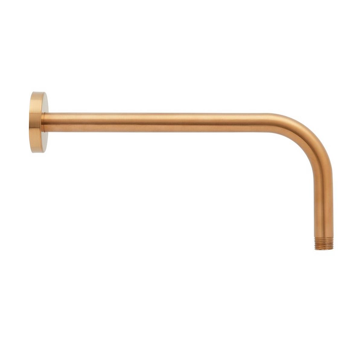 Signature Hardware Drea Pressure Balanced Shower System in Brushed Gold with Shower Head, Shower Arm, and Valve Trim