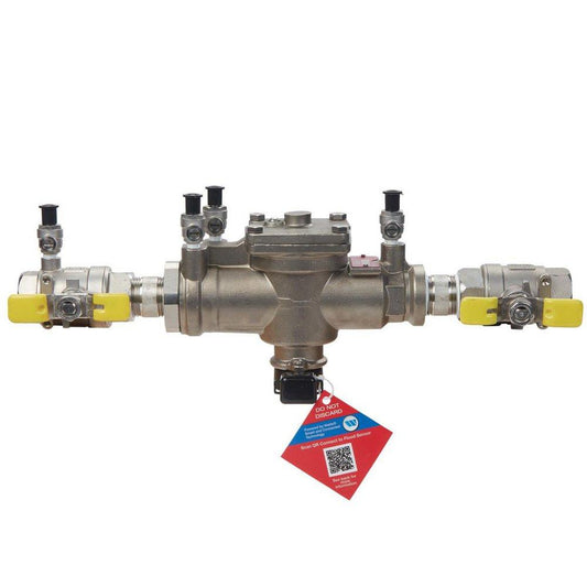 Watts Series SS009 1 in Stainless Steel FPT Reduced Pressure Zone Assembly with Flood Sensor and Quarter-Turn Ball Valves