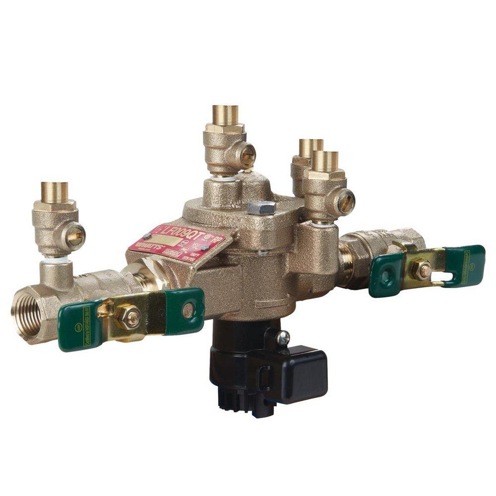Watts LF009 Series 1/2 in. Copper Silicon Alloy Reduced Pressure Zone Assembly with Quarter Turn Shutoffs and Flood Sensor