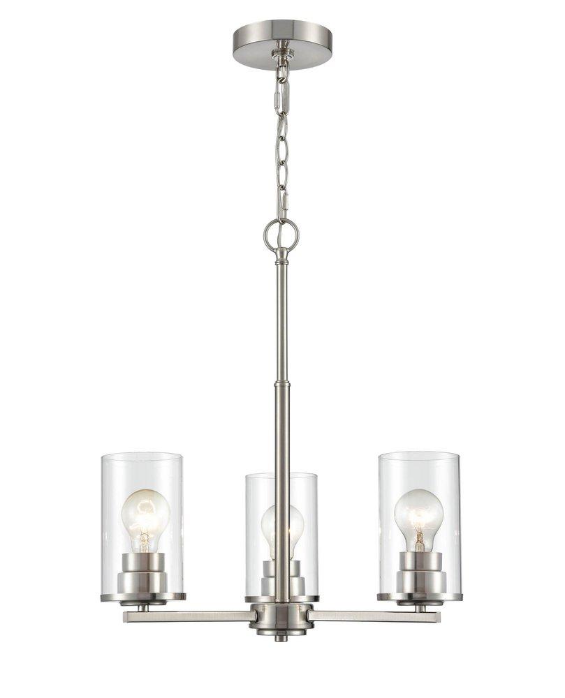 Millennium Lighting Verlana 3-Light Chandelier Ceiling Light in Brushed Nickel