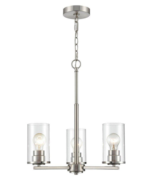 Millennium Lighting Verlana 3-Light Chandelier Ceiling Light in Brushed Nickel