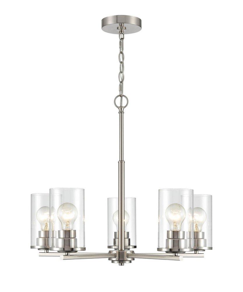 Millennium Lighting Verlana 5-Light Chandelier Ceiling Light in Brushed Nickel