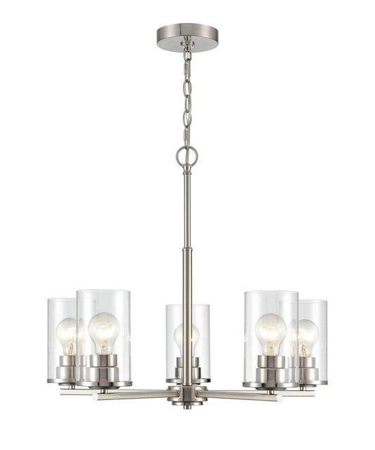Millennium Lighting Verlana 5-Light Chandelier Ceiling Light in Brushed Nickel