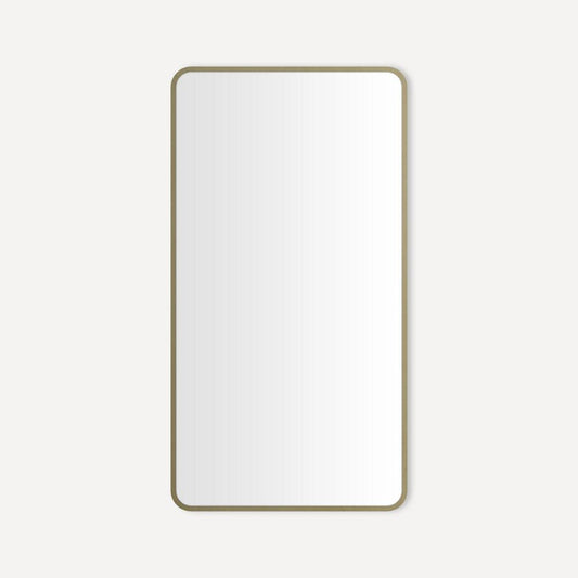 Robern Craft Series 23-1/4 x 43-5/8 in. Recessed and Surface Mount Medicine Cabinet in Aged Brass