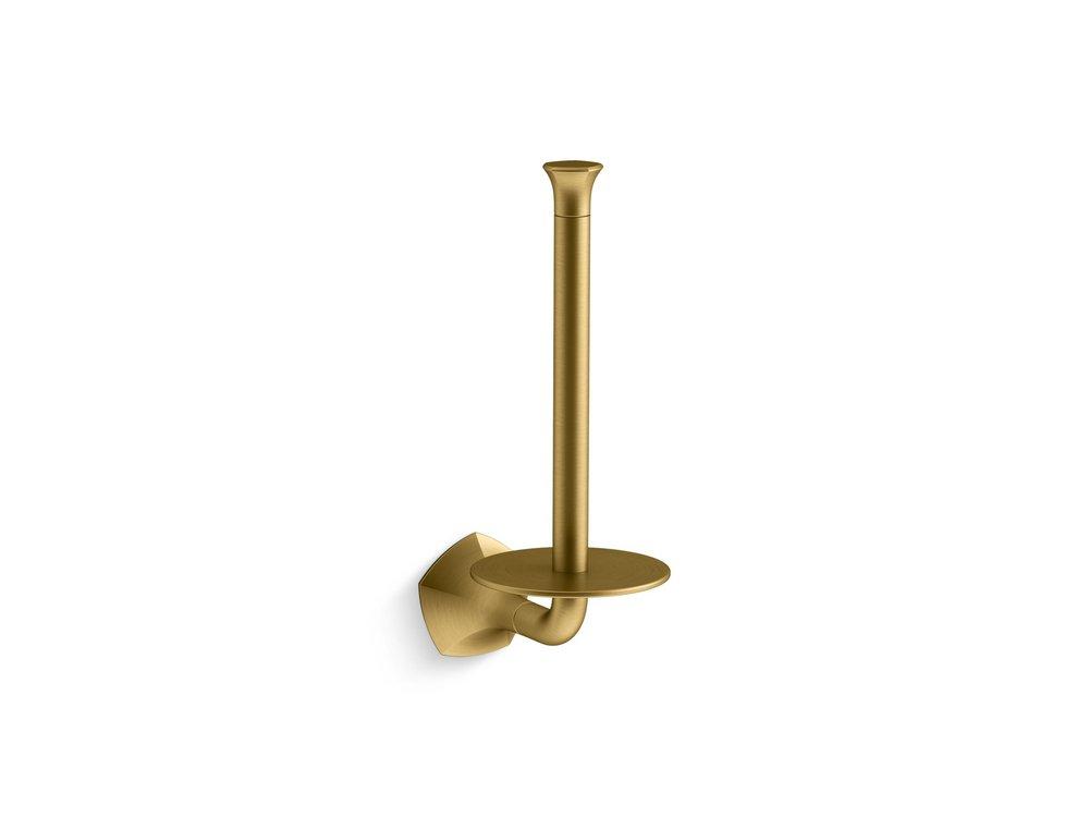 KOHLER Occasion® Wall Mount Toilet Tissue Holder in Vibrant® Brushed Moderne Brass