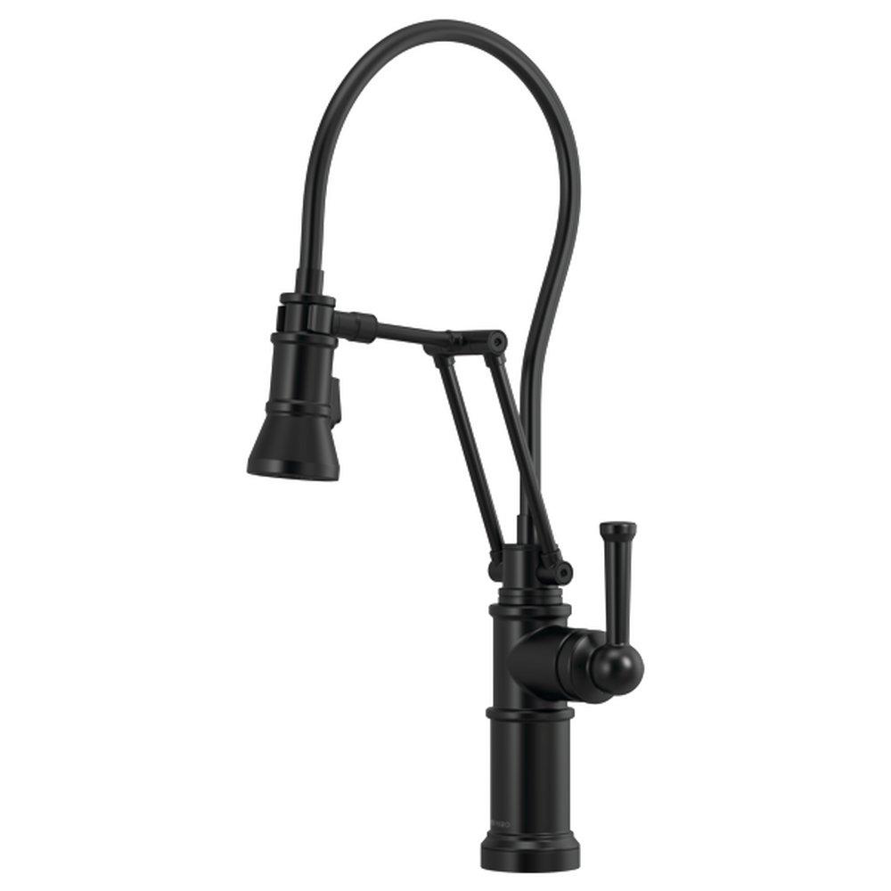 Delta Faucet Artesso Single Handle Articulating Kitchen Faucet in Matte Black