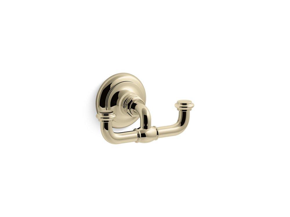 KOHLER Artifacts® 2-Hook Robe Hook in Vibrant French Gold