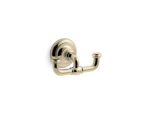 KOHLER Artifacts® 2-Hook Robe Hook in Vibrant French Gold