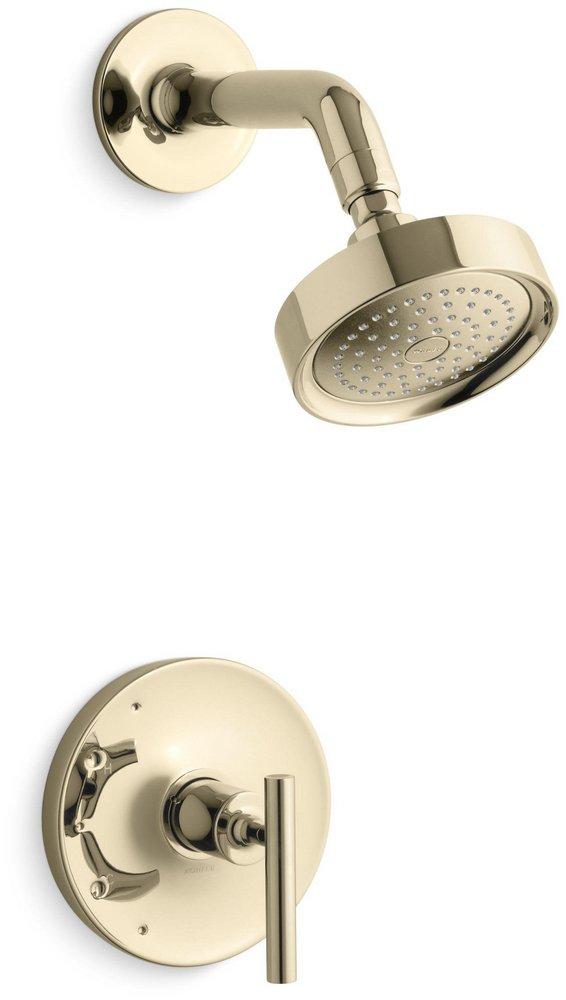 KOHLER Purist® One Handle Single Function Shower Faucet in Vibrant French Gold (Trim Only)