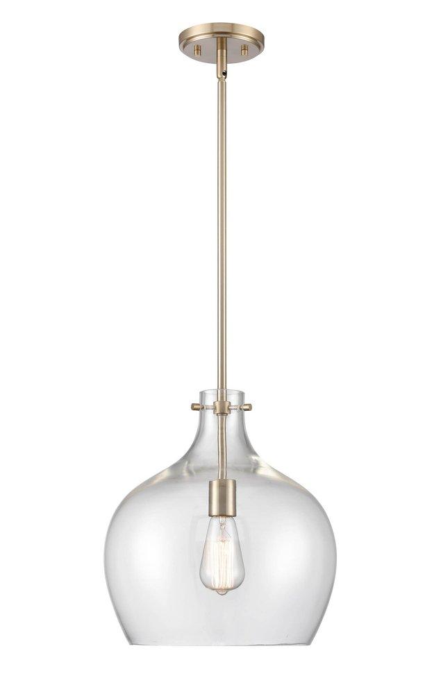 1-Light Pendant Light in Modern Gold