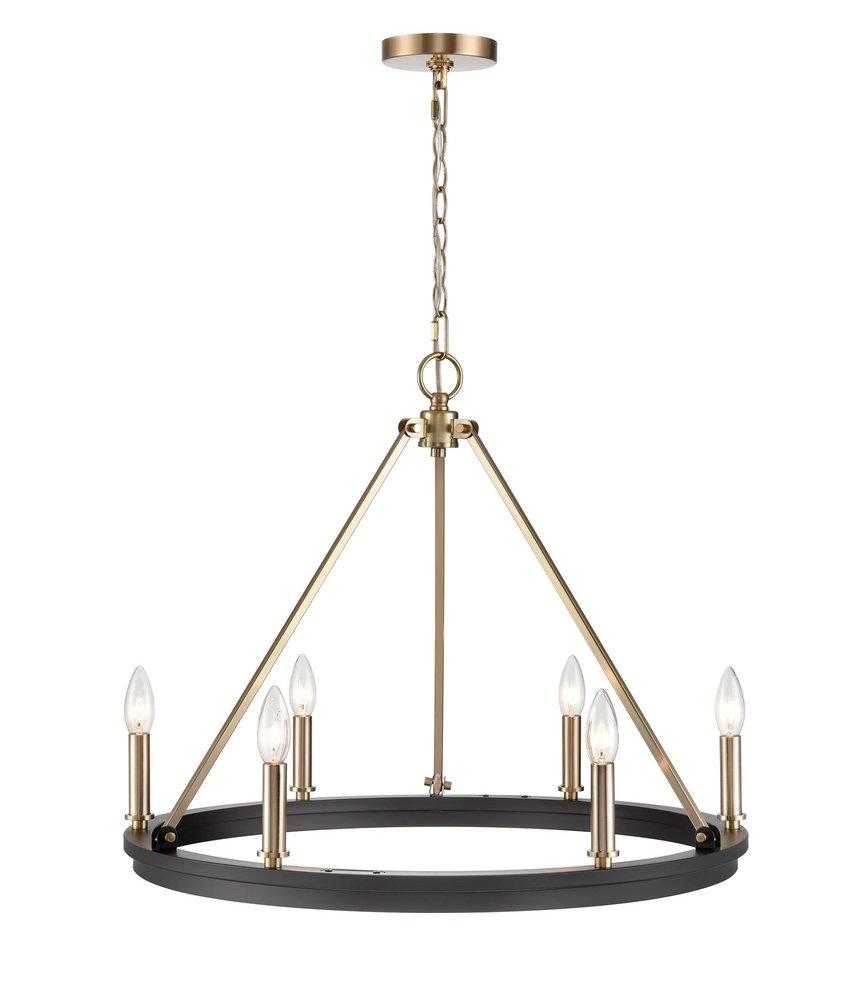 Millennium Lighting Carruth 5-Light Chandelier Ceiling Light in Matte Black/Modern Gold