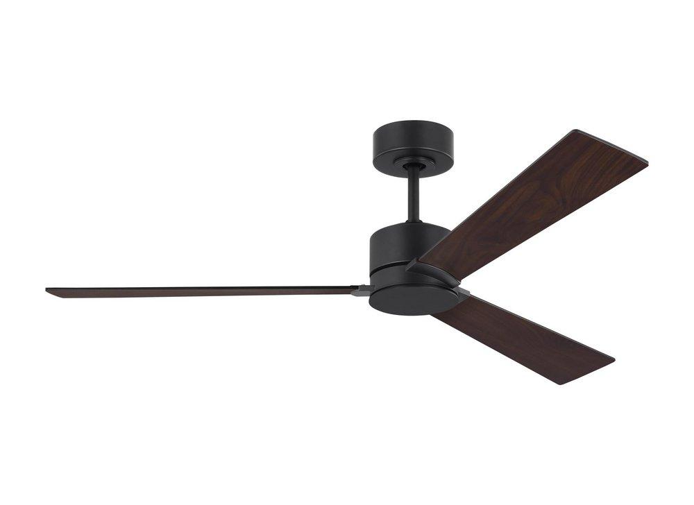 Visual Comfort & Co. Fan Rozzen 52 52 in. 3-Blade Indoor Ceiling Fan in Midnight Black