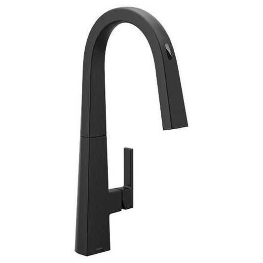 Moen Nio™ Single Handle Pull Down Touchless Kitchen Faucet with Voice Activation in Matte Black