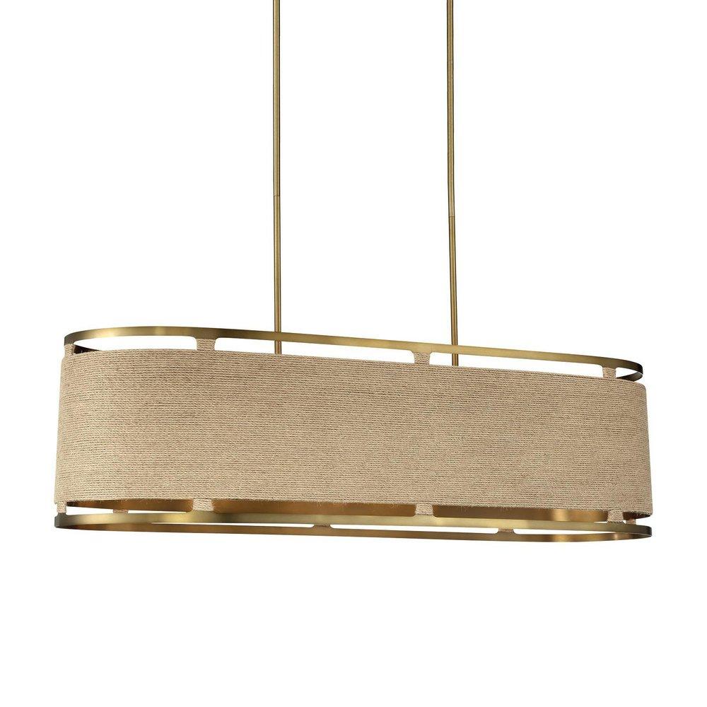 Minka Lavery Windward Passage 60W 8-Light Candelabra E-12 Island Light in Soft Brass