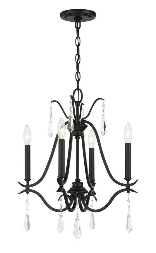 Minka Lavery Laurel Estate 4-Light Chandelier Light Fixture in Coal