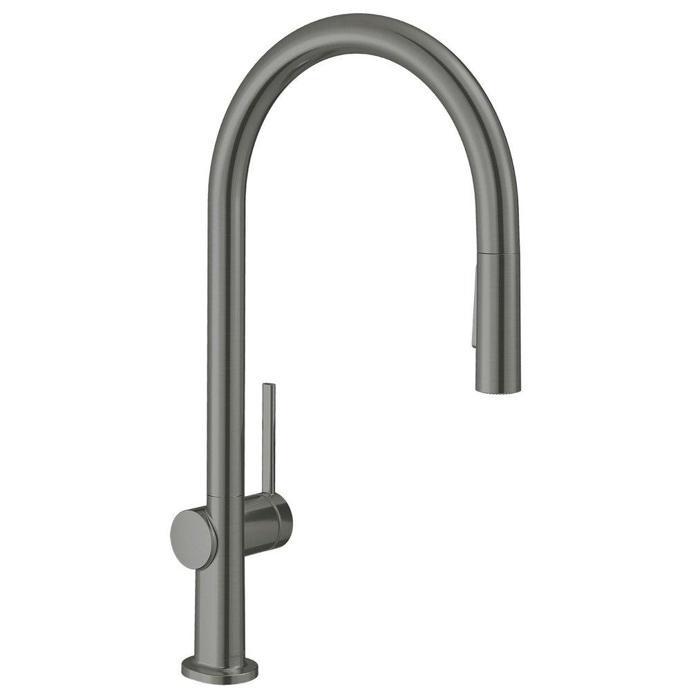 Hansgrohe Talis N Single Handle Pull Down Kitchen Faucet in Brushed Black Chrome