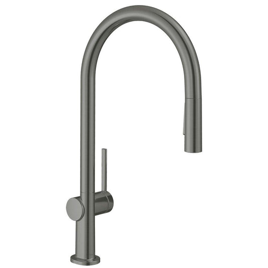 Hansgrohe Talis N Single Handle Pull Down Kitchen Faucet in Brushed Black Chrome