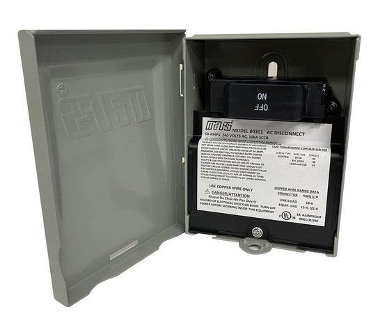 60A Single Phase Non-Fused Disconnect - Low Profile