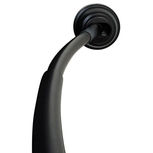 Dual Mount Aluminum Curved Shower Rod - Matte Black