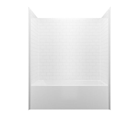 Aquatic Everyday 60 in. x 30 in. Tub & Shower Unit in White with Left Drain