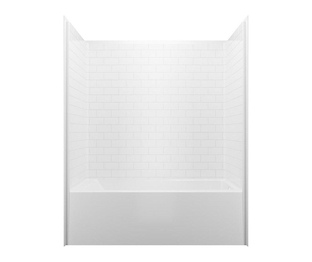 Aquatic Everyday 60 in. x 30 in. Tub & Shower Unit in White with Right Drain