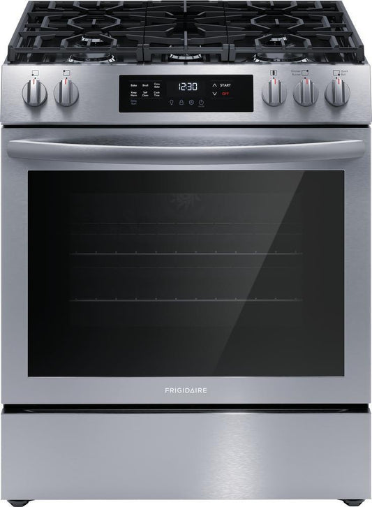 36-3/8 x 30 x 26 in. 18000 BTU 5.1 cu. ft. 5-Burner Sealed Gas Freestanding Range in Stainless Steel