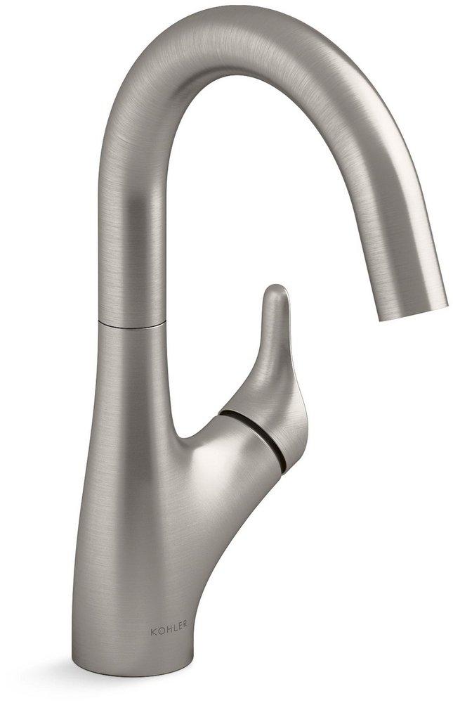 KOHLER Rival® Single Handle Bar Faucet in Vibrant Stainless