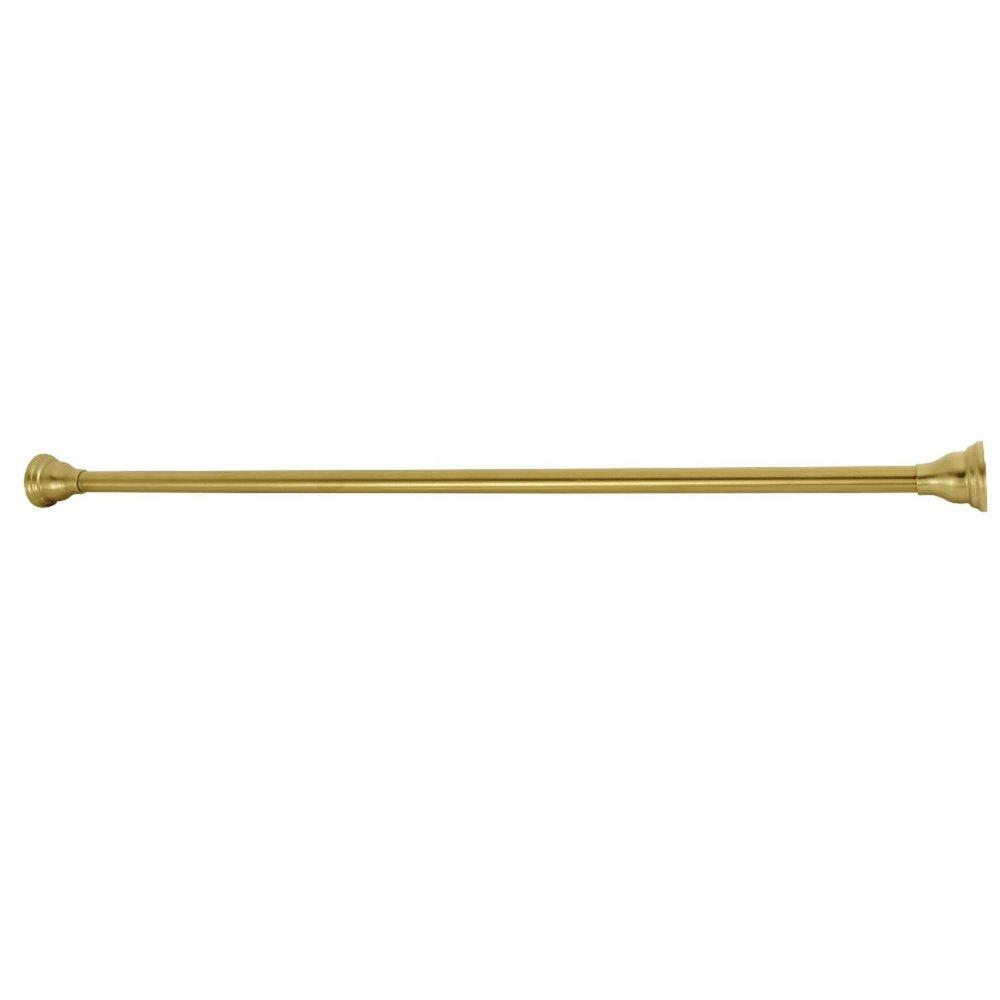 Kingston Brass Edenscape 60 - 72 in Straight Adjustable Tension Shower Rod in Brushed Brass