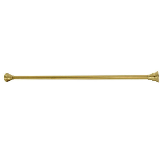 Kingston Brass Edenscape 60 - 72 in Straight Adjustable Tension Shower Rod in Brushed Brass