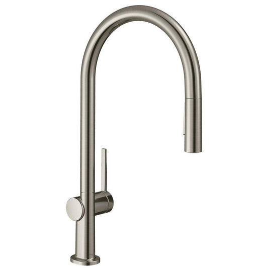 Hansgrohe Talis N Single Handle Pull Down Kitchen Faucet in Steel Optic