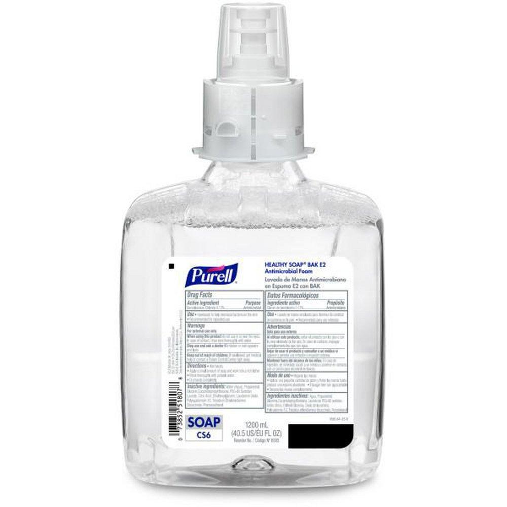 PURELL® HEALTHY SOAP® 1200 ml BAK E2 Food Processing Antimicrobial Foam Hand Soap (Case of 2)