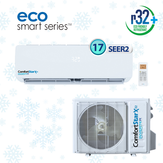 12K COOLING 115V WALL MOUNTED – R32 MINI-SPLIT SYSTEM – 17 SEER2