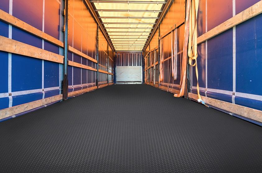 Trailer Flooring | Small Coin™ Tread | 8'6" Wide | Fiber Backed | G-Floor<sup>®</sup> Trailer Vinyl Flooring