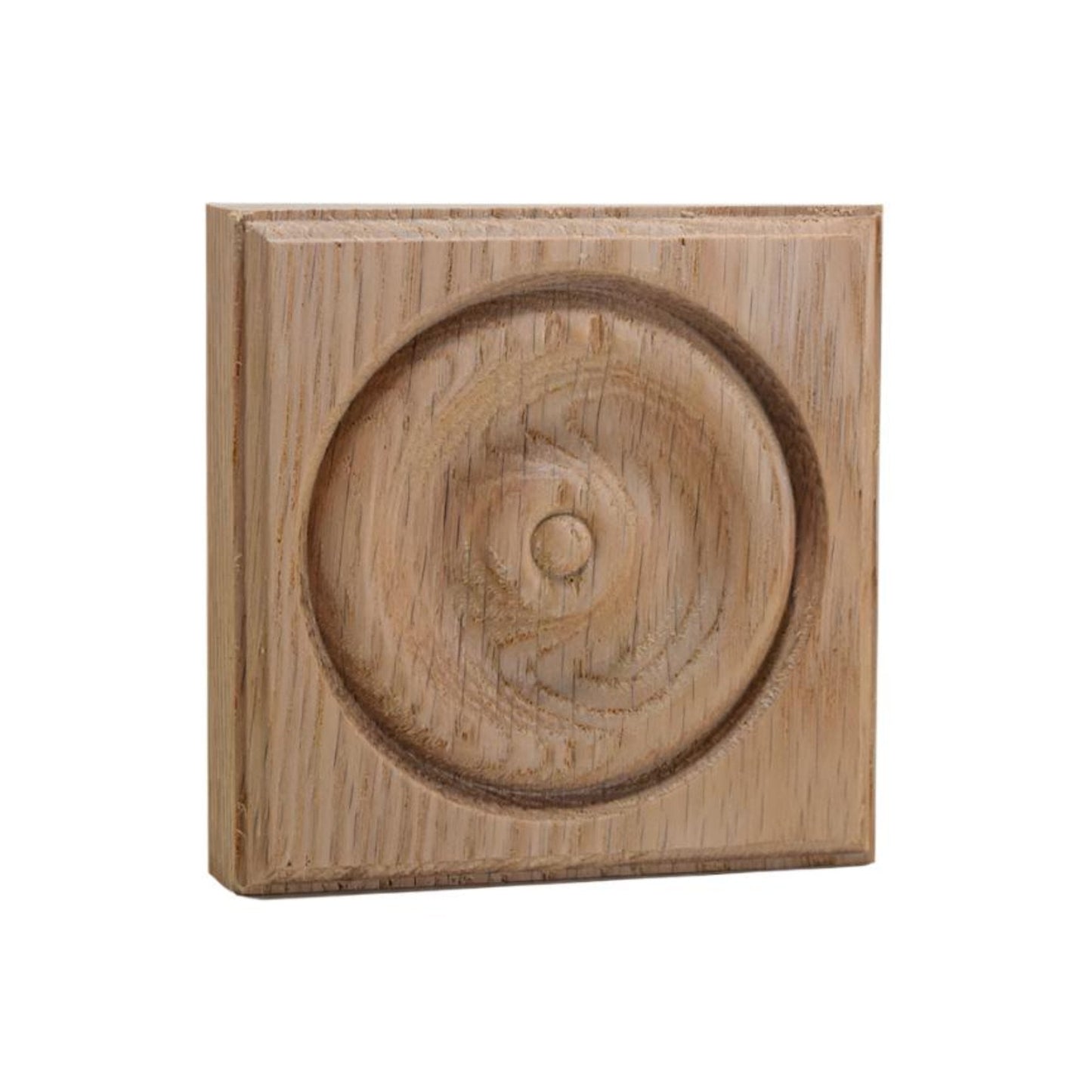 EWAP40 Rosette Casing Corner Block 1 inch x 4 inch Square Unfinished