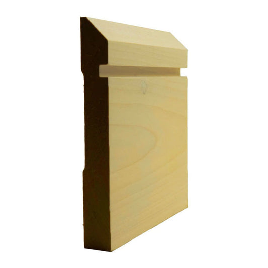 EWBB20 Bevel Groove 5-1/4" Tall x 11/16" Baseboard Moulding Unfinished