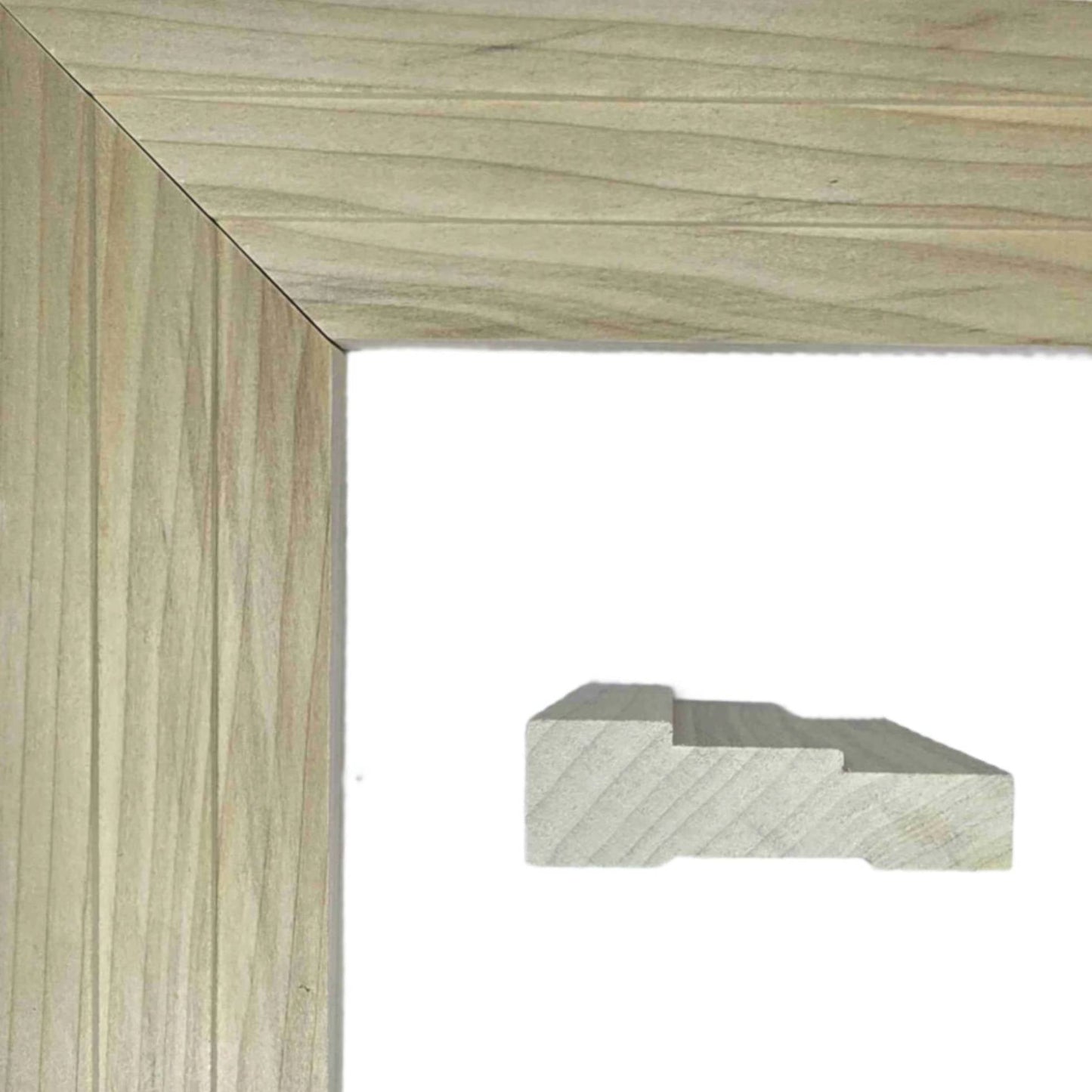 EWCA34 Contemporary 2-1/2" wide x 3/4" Stepped Casing. Unfinished Trim