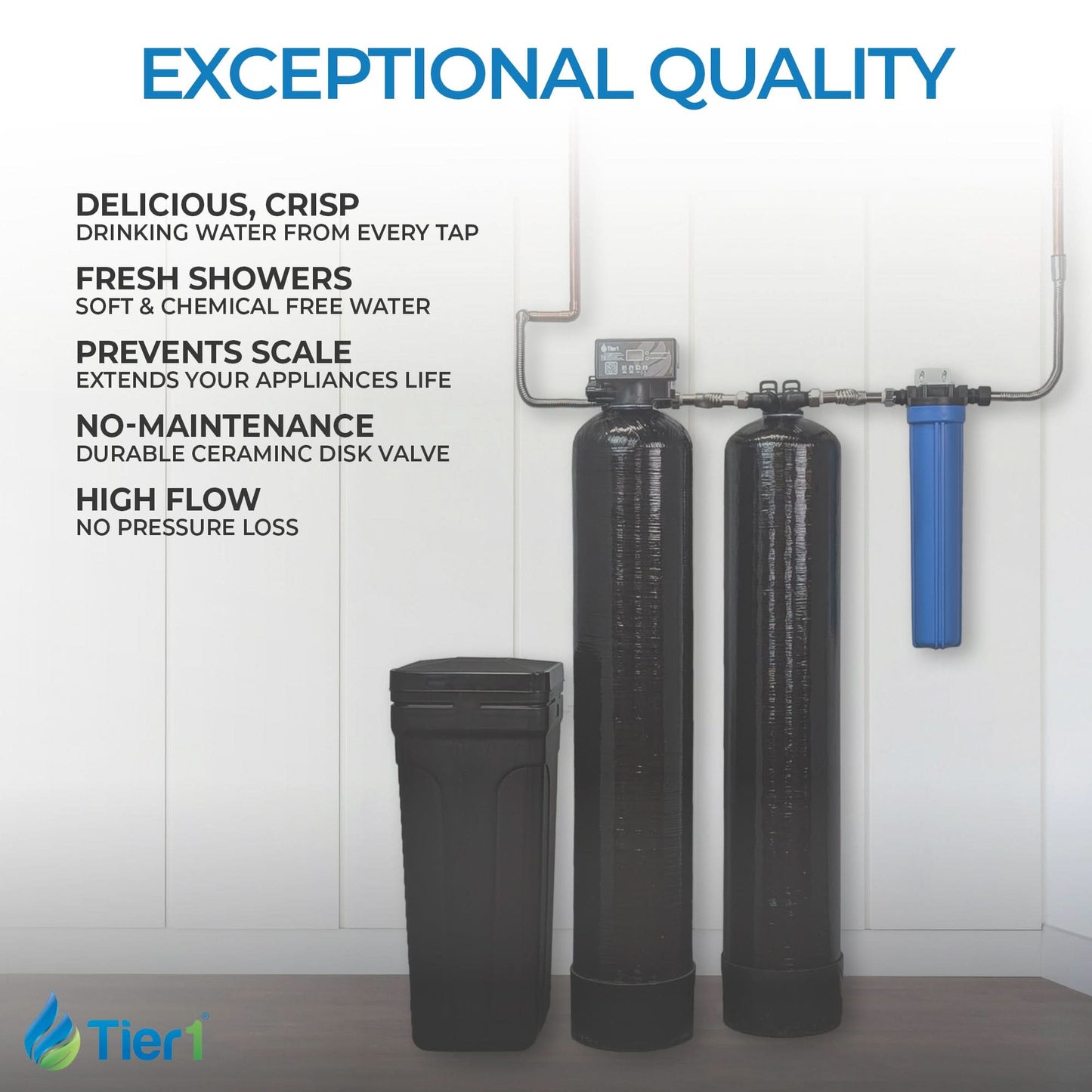 Tier1 48,000 Grain Water Softener & Chlorine Reduction Bundle