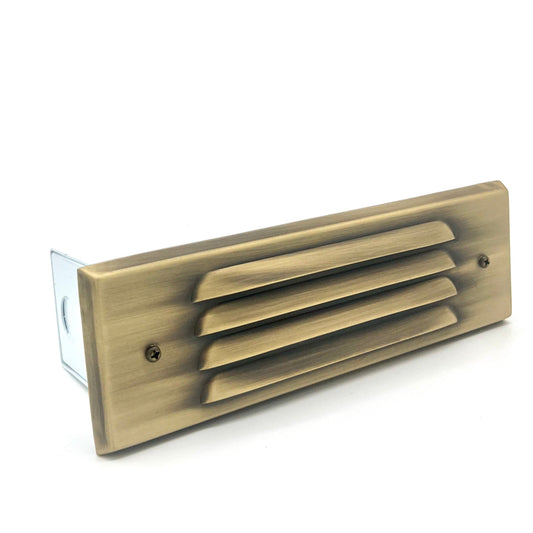 Tulay Antique Brass Louvered Steplight