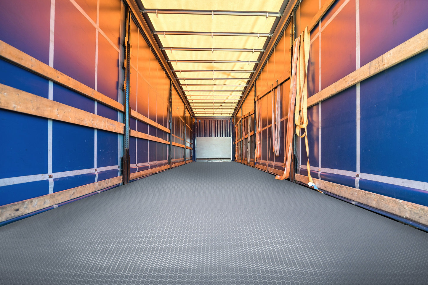 Trailer Flooring | Small Coin™ Tread | 8'6" Wide | Fiber Backed | G-Floor<sup>®</sup> Trailer Vinyl Flooring