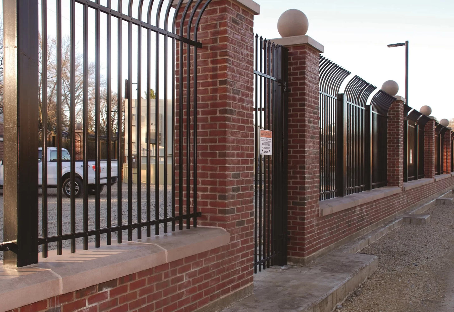Curved Top Iron Fence