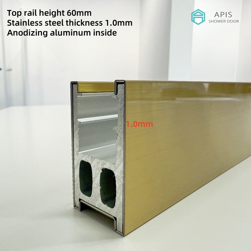 AS-8860D-SC Soft Close Double Sliding Shower Door 60" x 60"